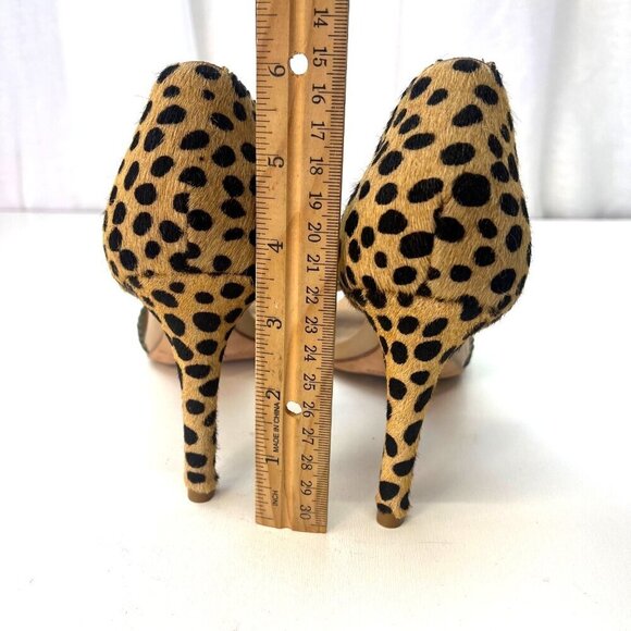 Loeffler Randall D'Orsay Leopard Animal Print Mint Heels Ladies Size 7 1/2 B - Picture 4 of 10